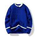 Men's loose fit modal sweater in light blue, shown as a sporty pullover with long sleeves.