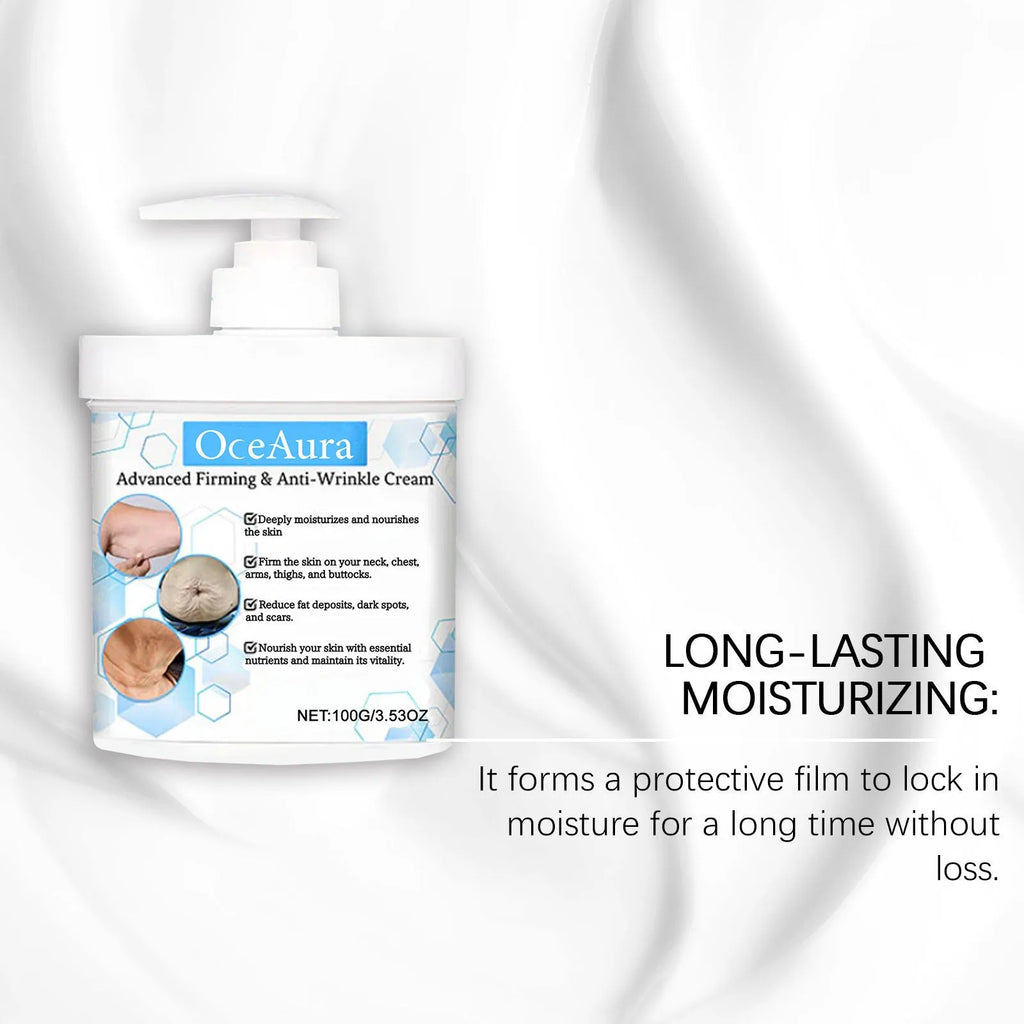 100g body moisturiser cream in container with glycerin and hyaluronic acid formula