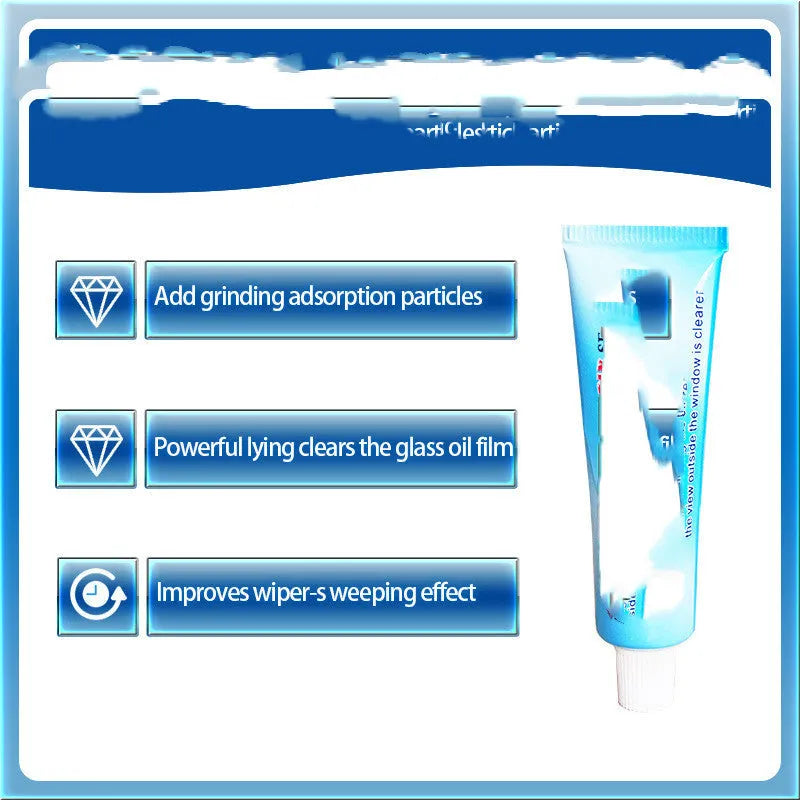 White 15ml glass rainproof agent in a 33g English version bag for car windows.