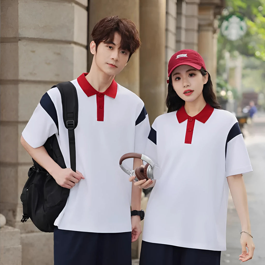 Man's black short sleeve cotton t-shirt with raglan sleeves, shown on a hanger.