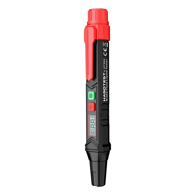 Digital brake fluid tester pen with display screen for automotive maintenance