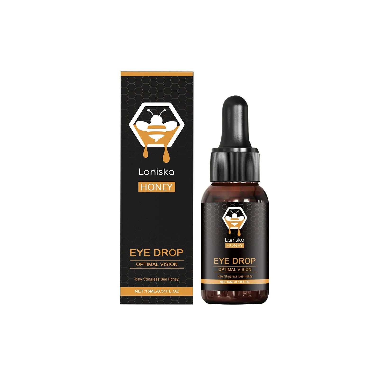 15ml bottle of Deep Fluid Honey Eye Drops for relieving eye fatigue and dryness.