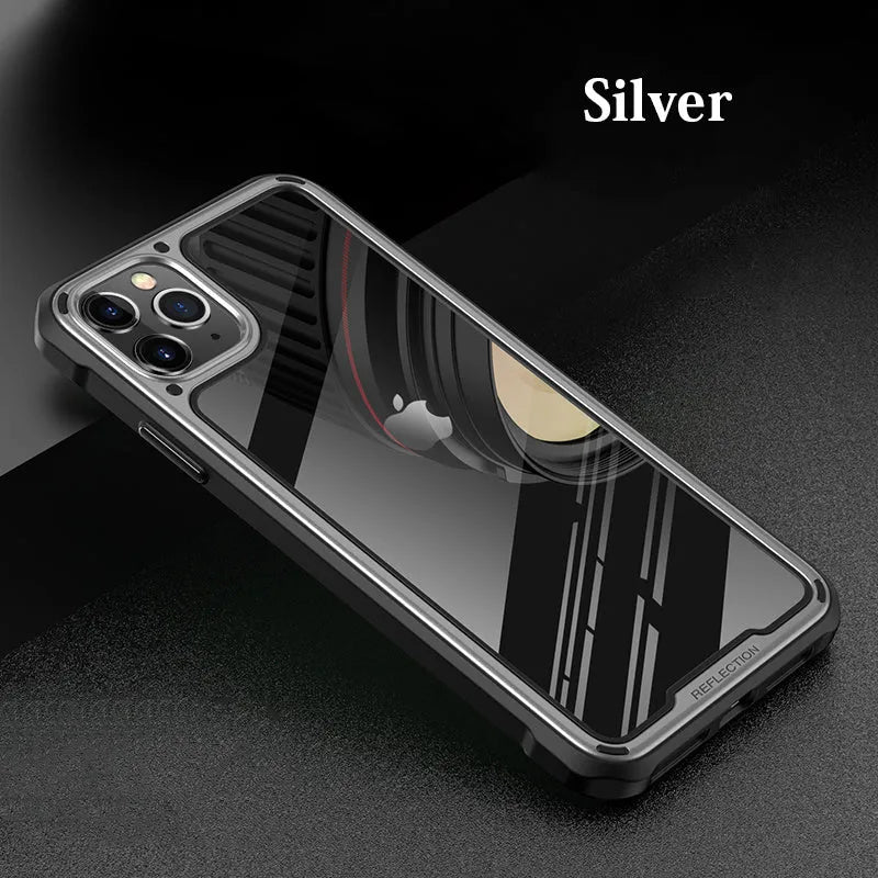 Clear silicone mobile phone case for iPhone 11 showing transparent back design