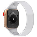 Elastic silicone one-piece solid colour watch strap for Apple Watch with straight interface