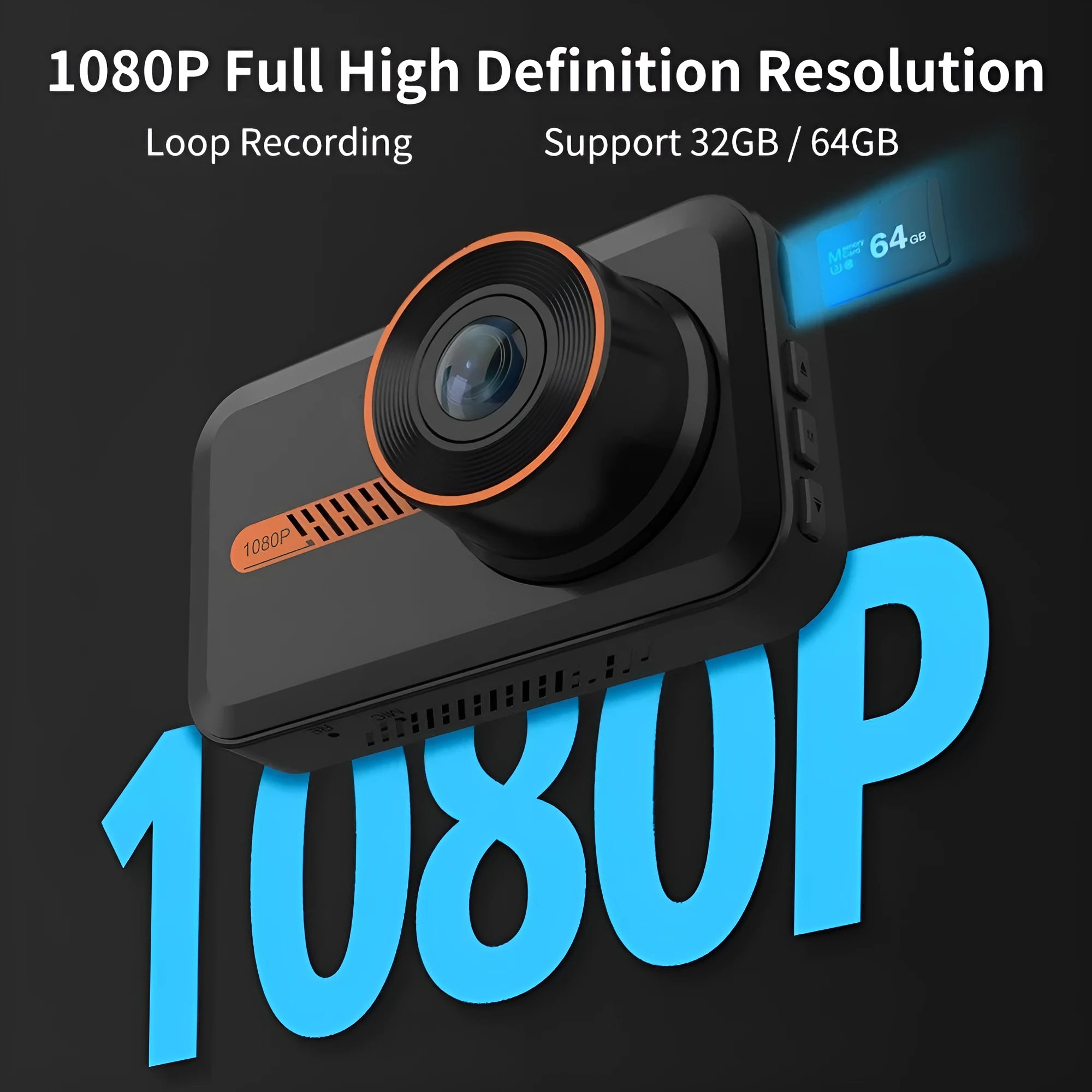 ThiEYE front and rear car dash cam with suction mount and rear waterproof camera on windscreen