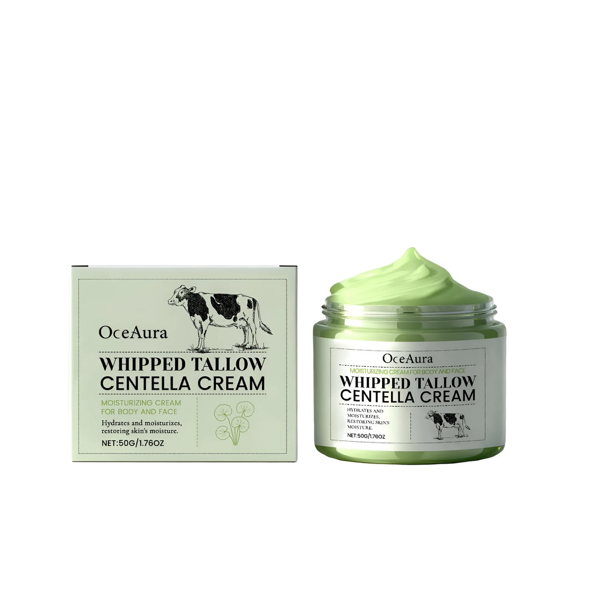 Talcum Asiatica Moisturising Cream 50g pot with Centella asiatica and mint extract
