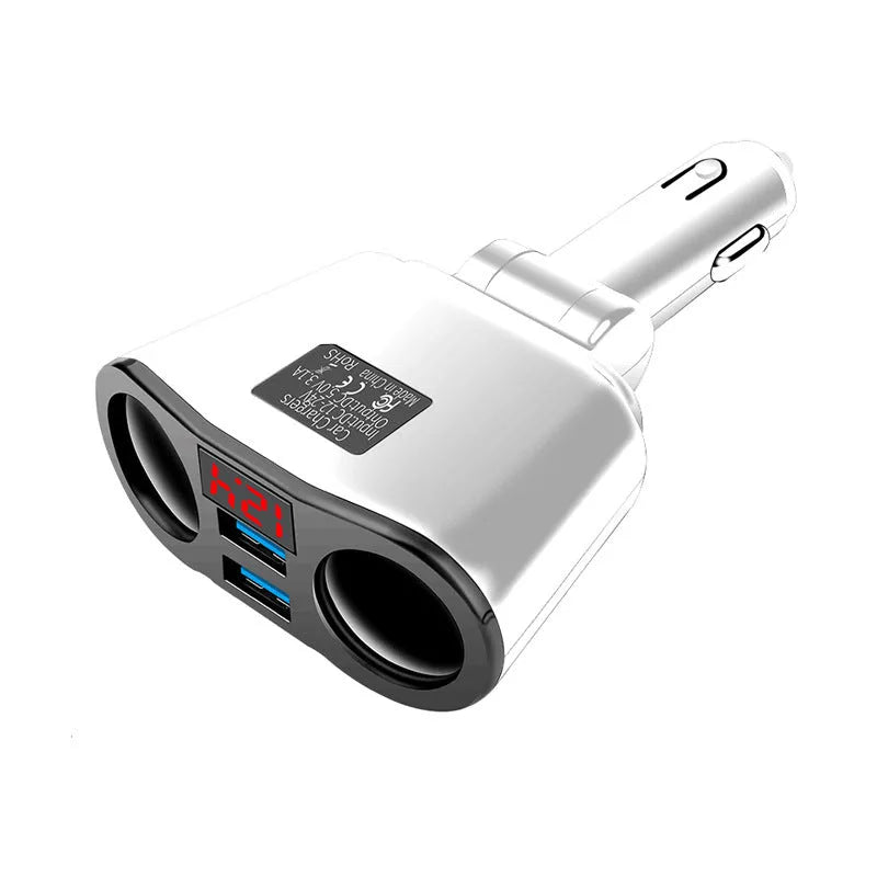Car Bluetooth FM transmitter MP3 player with cigarette lighter plug for wireless music and hands-free calling