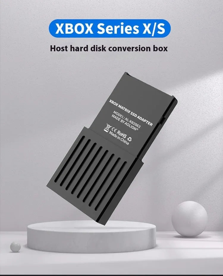 Aluminium Xbox Series XS hard disk switching box with CFexpress interface and screwdriver
