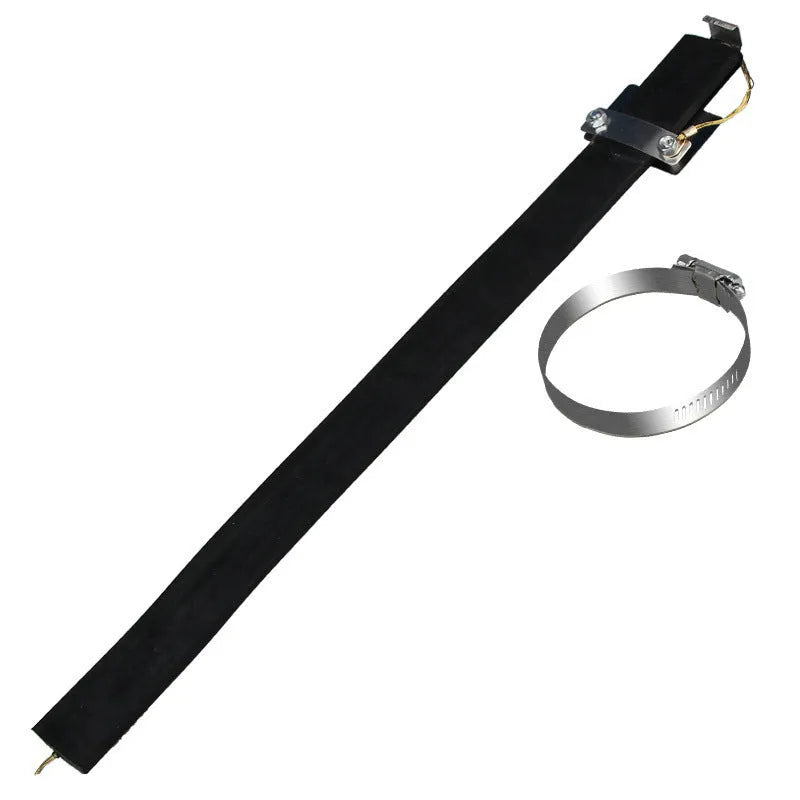 Black car electrostatic grounding belt with 370mm rubber-coated copper chain for static discharge.