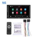 7 inch double DIN car MP5 player with TFT touchscreen, USB, SD, and Bluetooth connectivity