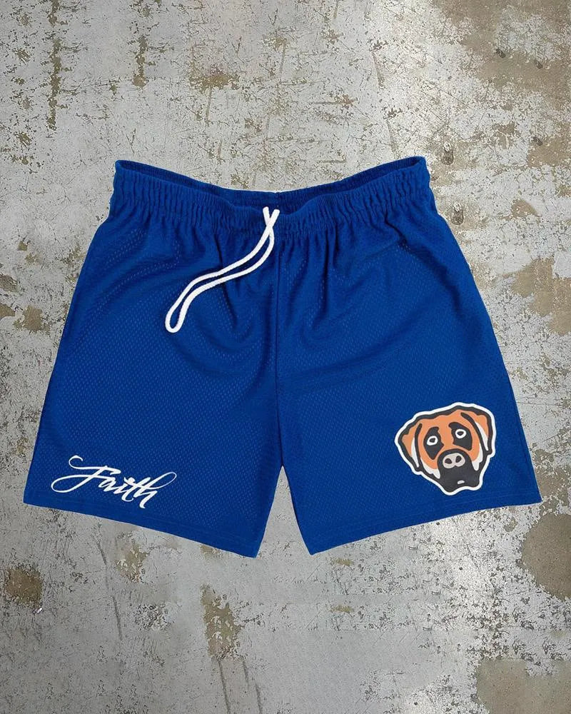 Men's digital print beach shorts in loose fit with elastic waistband and quick-dry polyester fabric