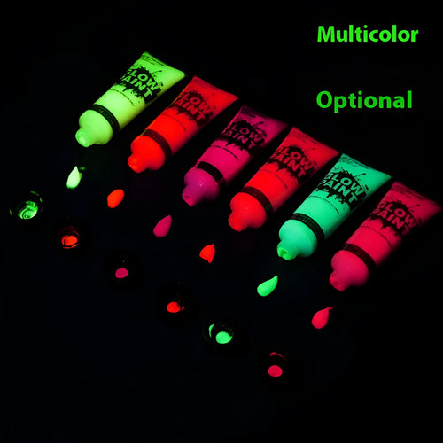25ml tube of neon gouache face and body paint in a vibrant colour, labelled as safe and non-toxic.