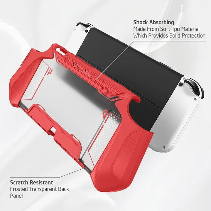 Soft TPU protective case for Nintendo Switch OLED 2021 console in various colours.
