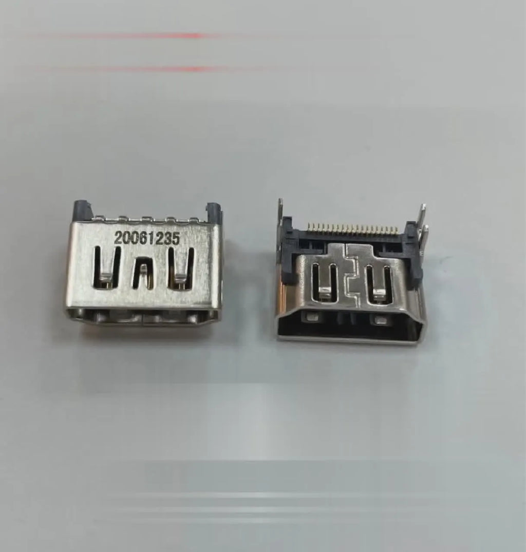 Silver-coloured HDMI interface host socket for games console accessories