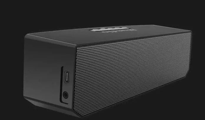 Black BS-6 cloud smart speaker showing compact rectangular design.