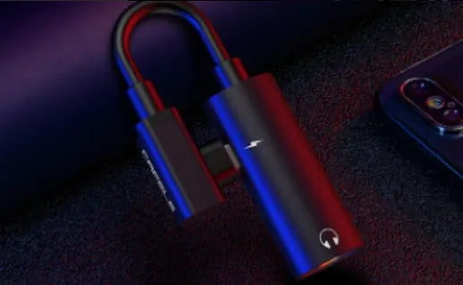USB Type C audio cable adapter 0.2m in Black for Android phones