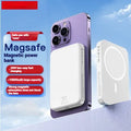 Portable magnetic wireless power bank charger with 10000mAh capacity in blue colour