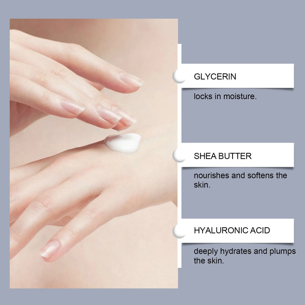 30g tube of moisturising hand cream with fruit tree oil and glycerin formulation
