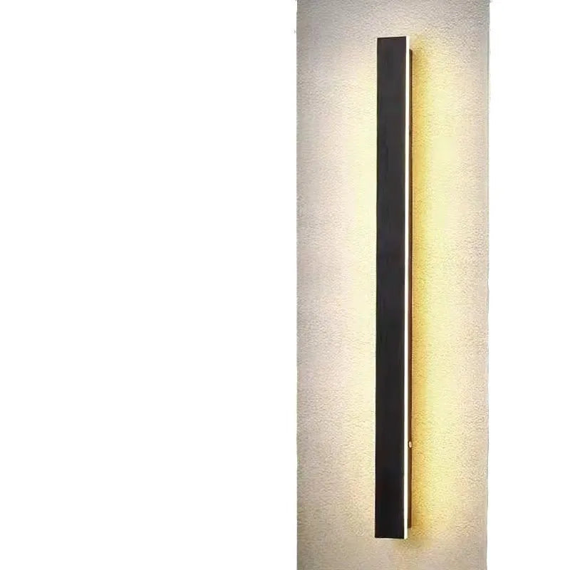 Outdoor waterproof line wall lamp with remote control showing adjustable length and three light colour options
