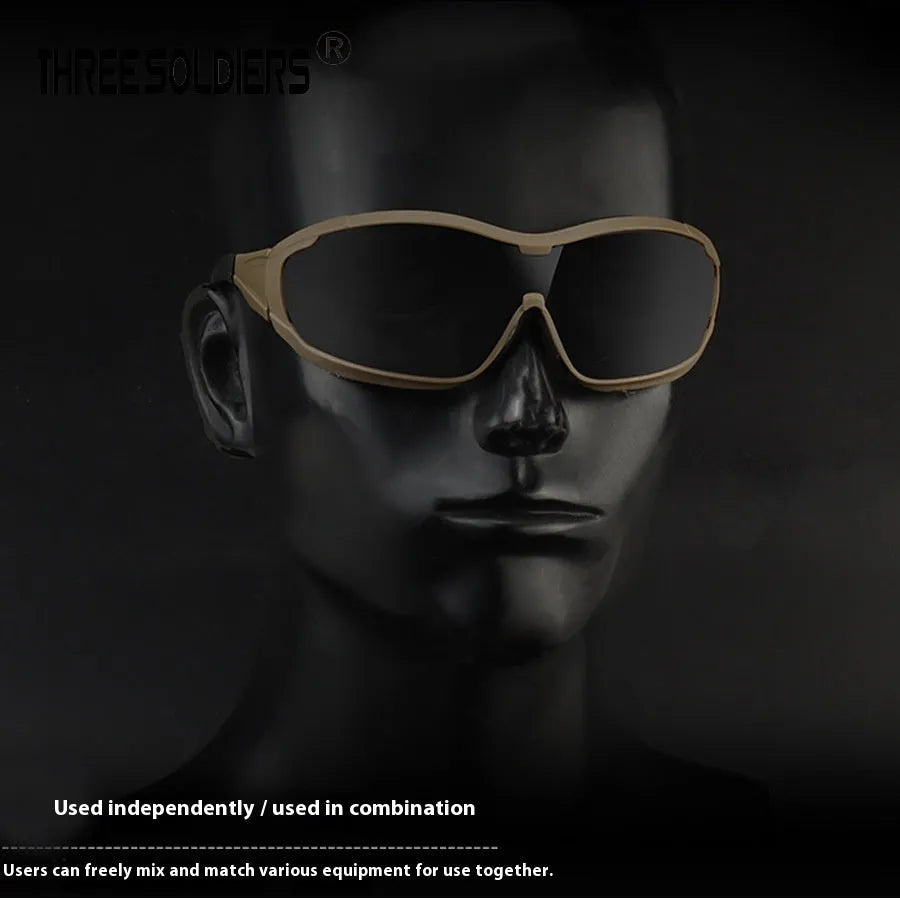 Plastic outdoor fishing sand-proof goggles with full rim frame and multiple lens colour options