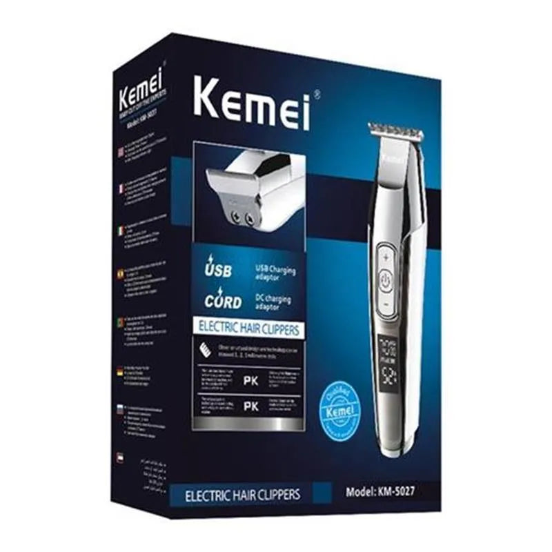 Barber scissors with LCD display and rechargeable cordless design for professional haircutting