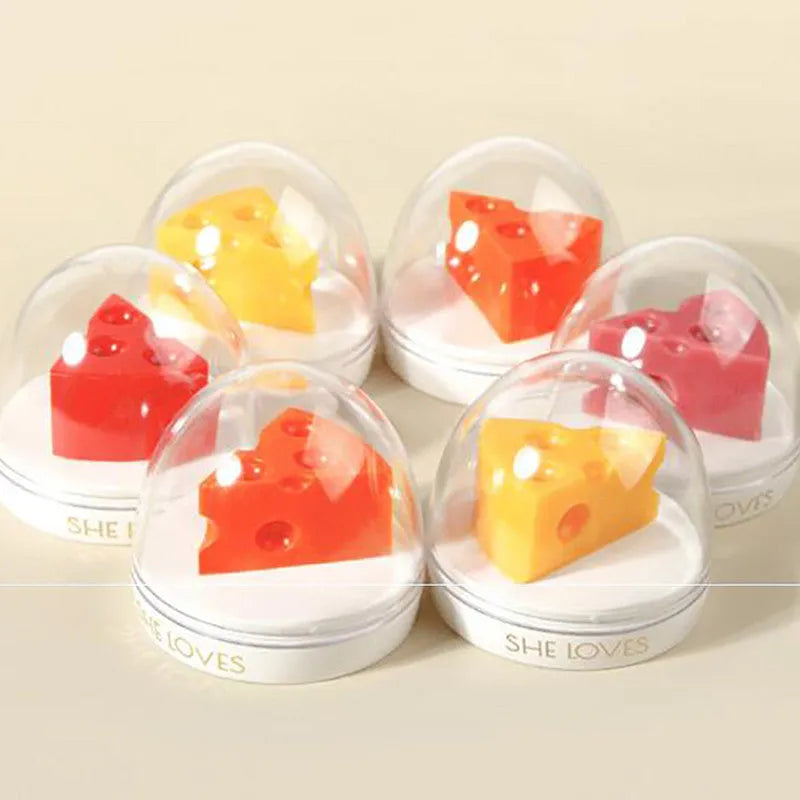 Cheese moisturizing lip balm in pink colour with paste formula and Vitamin E for dry lip care