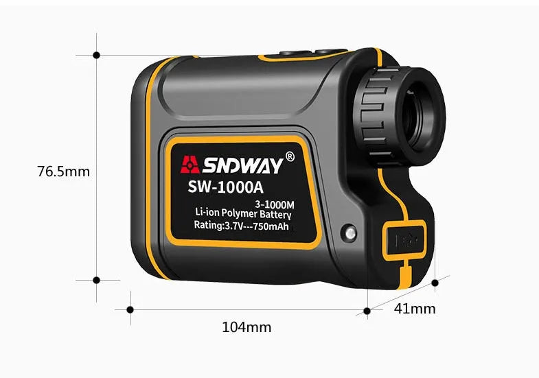 Handheld laser range finder telescope with distance speed and angle measurement