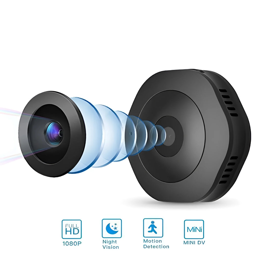 Camerliar mini wearable body camera 1080P round design with magnetic pad and 3M sticker