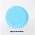 Plastic dog Frisbee disc in green colour, large size, for outdoor fetching and chewing.