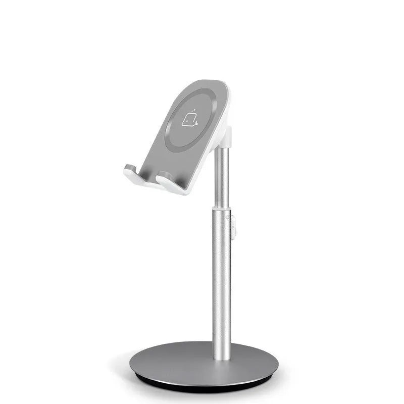 Silver metal computer phone holder S1 model with adjustable arm and universal clip for 3-11 inch devices