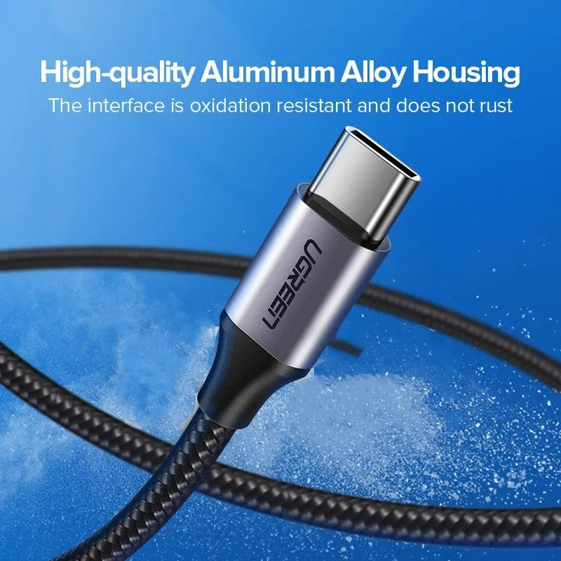 UGREEN USB Type-C to USB-A charging cable with nylon braiding and alloy connectors