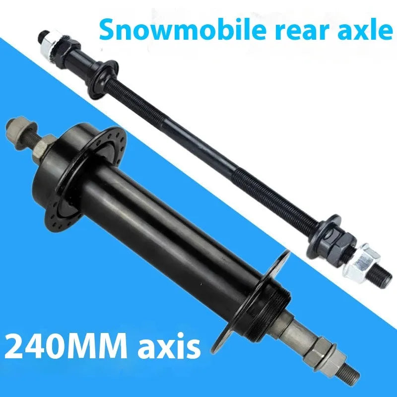 240mm mountain bike snowmobile rear modified solid beam axle kit with bearings