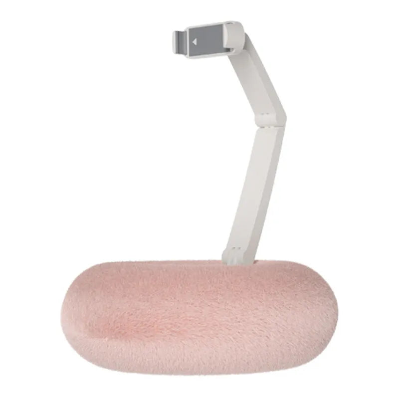 Adjustable rotating bracket holding tablet with 230mm extension rod and elastic fabric base