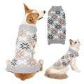 Japanese-style retro jacquard pet sweater hat and scarf set in grey and pink colour options