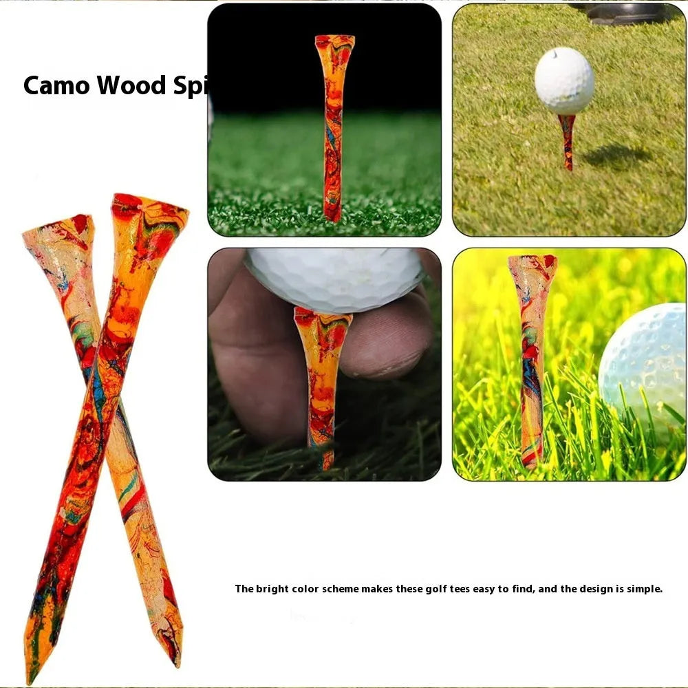 Colourful 70mm golf ball holders in Hemu material for practice sessions