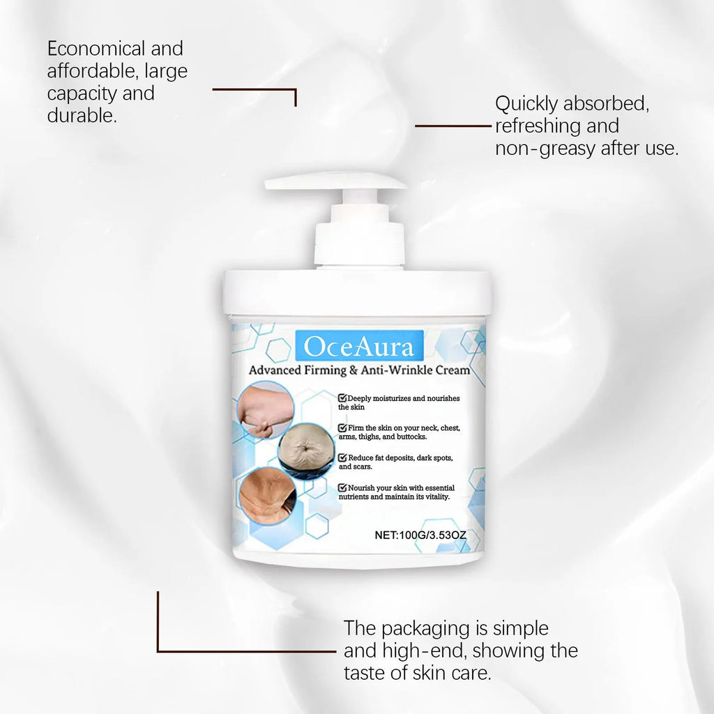100g body moisturiser cream in container with glycerin and hyaluronic acid formula