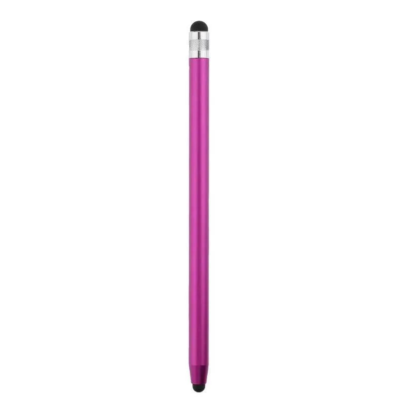 WK128 metal stylus pen with dual silicone tips for capacitive touch screens in various colours