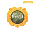 Orange molar-shaped cat toy with dental cleaning ridges and catnip infusion