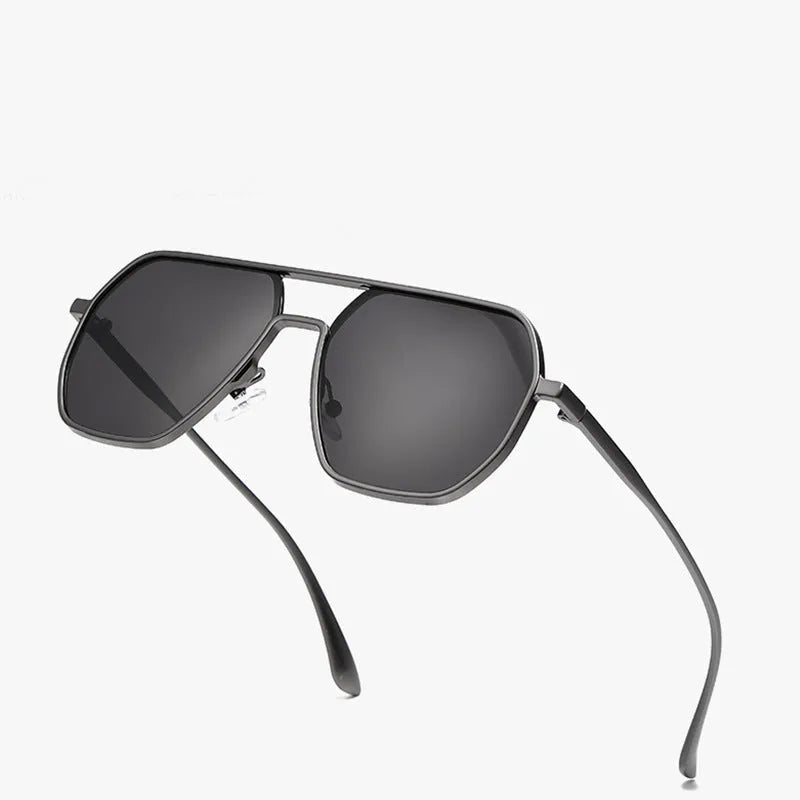 Men's irregular-shaped polarised sunglasses with multiple colour options for driving and outdoor use