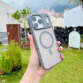 Frosted matte magnetic iPhone case for iPhone 14 to 17 Pro Max models in five colour options