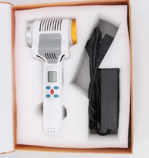 Hot and cold compress dual-use beauty instrument with blue light and red light facial massager for household skincare