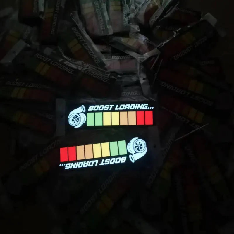 Electroluminescent car window sticker with foundation white glow, 0.5mm thickness, includes driver and cable