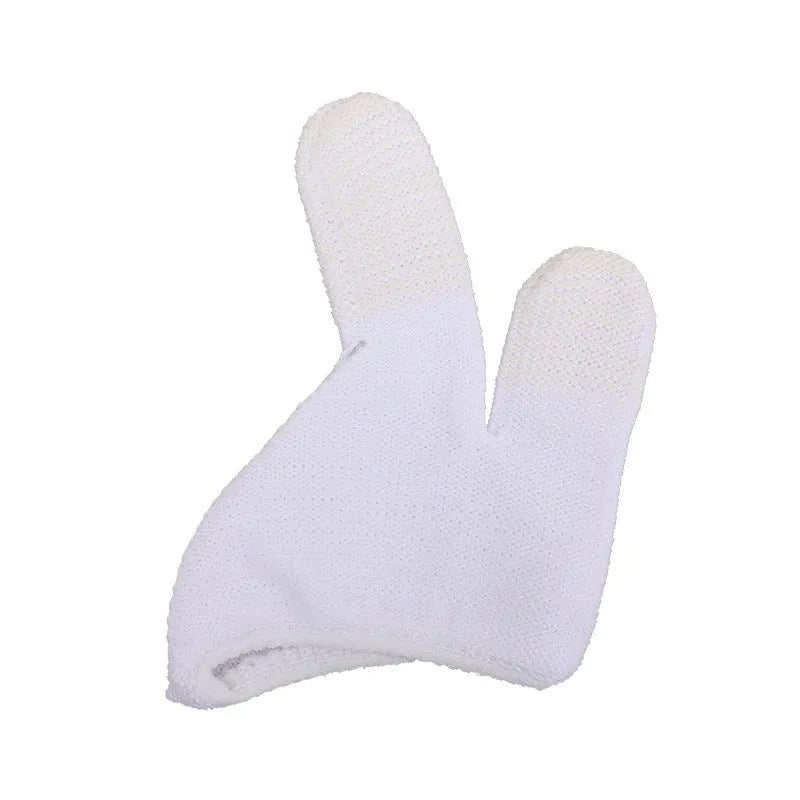 Silicone pet finger toothbrush cover for cleaning dog and cat teeth, with bumps for gentle brushing