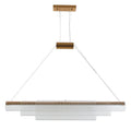 Modern minimalist glass pendant lamp with iron fittings in three length options.