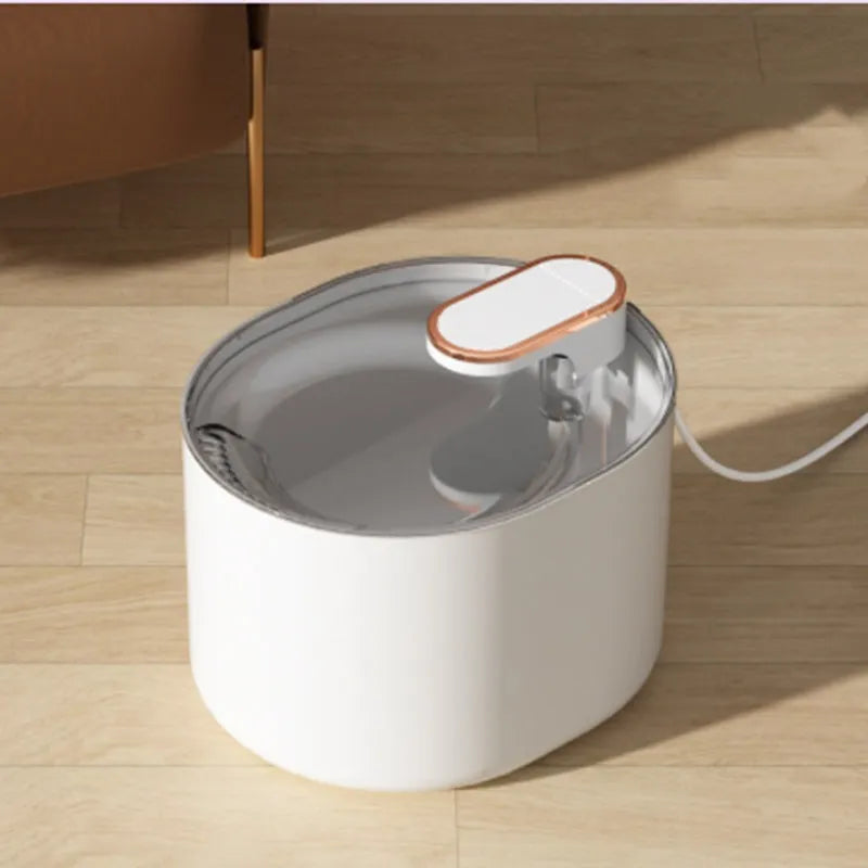 Automatic pet water fountain with USB cable, water pump, and filter element in Berlin blue colour