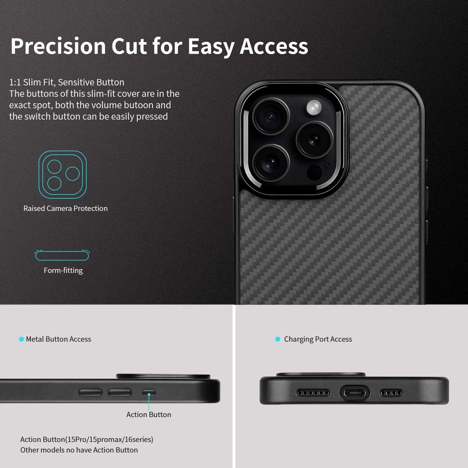 Green frame with magnetic carbon fibre metal frame Kevlar phone case for iPhone