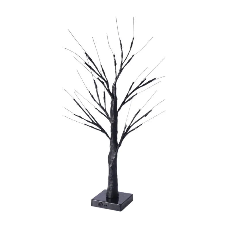 60cm LED white birch tree night light with 24 warm white LEDs on plastic branches