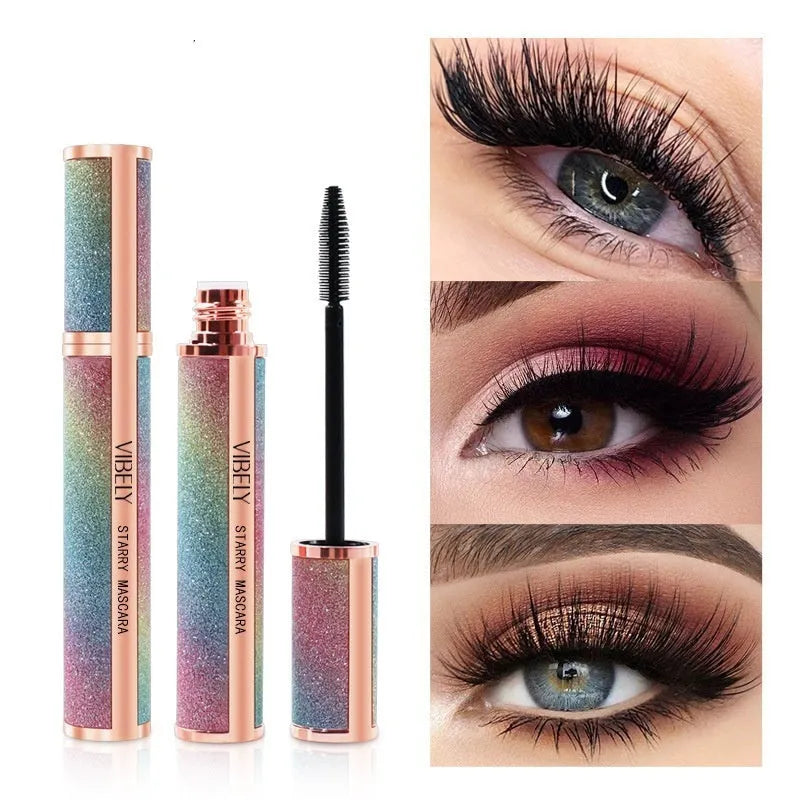 4D Long Thick Curling Waterproof Black Mascara tube with wand.
