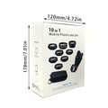 Black 10-in-1 mobile phone camera lens kit with fisheye and external attachments in aluminium-magnesium alloy