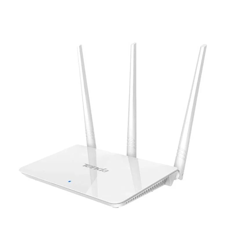 White Asus RT-AX57 Go WiFi 6 router with multiple antennas on a wooden desk